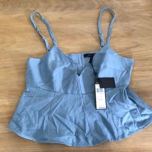 BCBGMaxazria Blue Crop top NWT